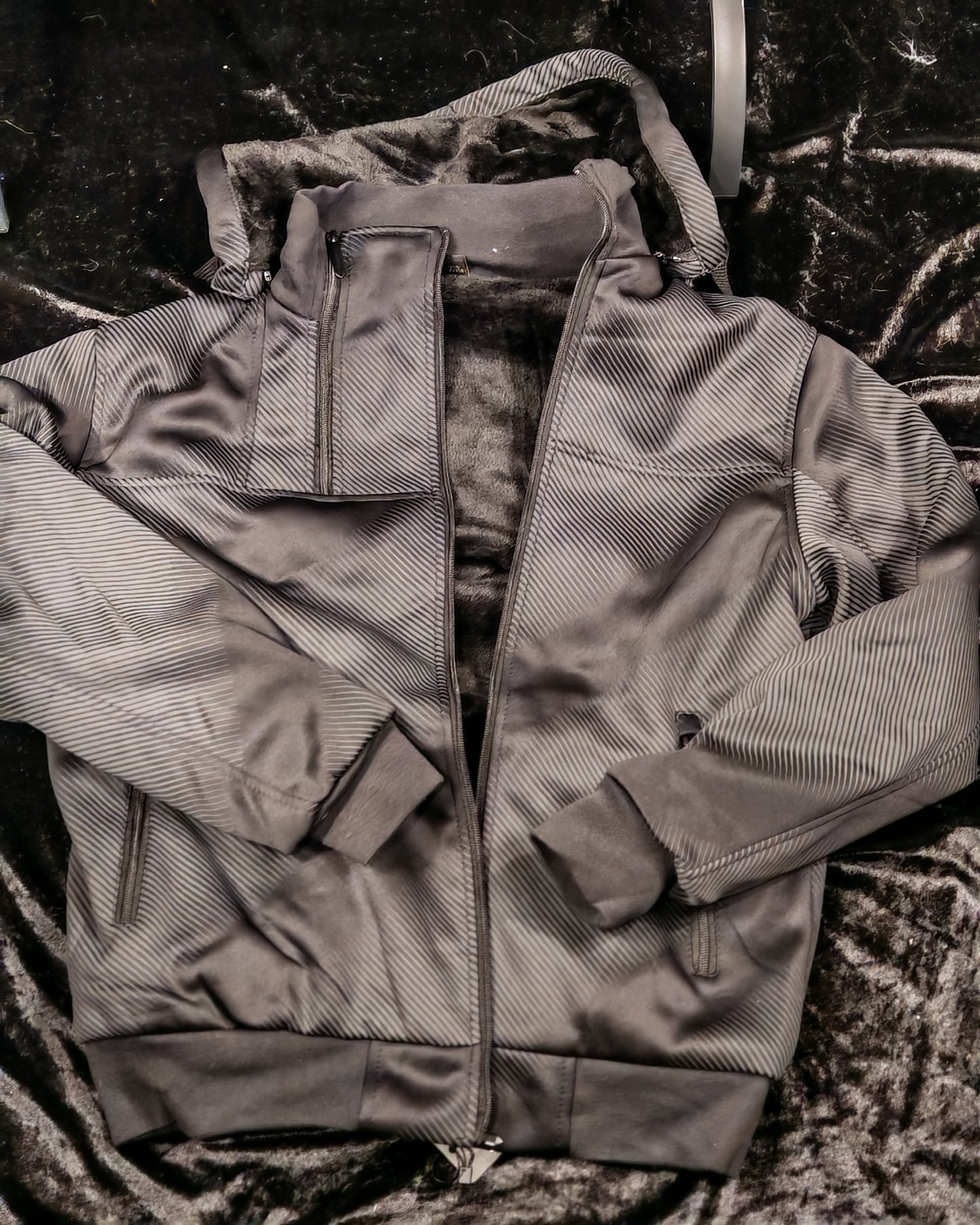 Outdoor Jacke für den Mann SCHWARZ/GRAU
