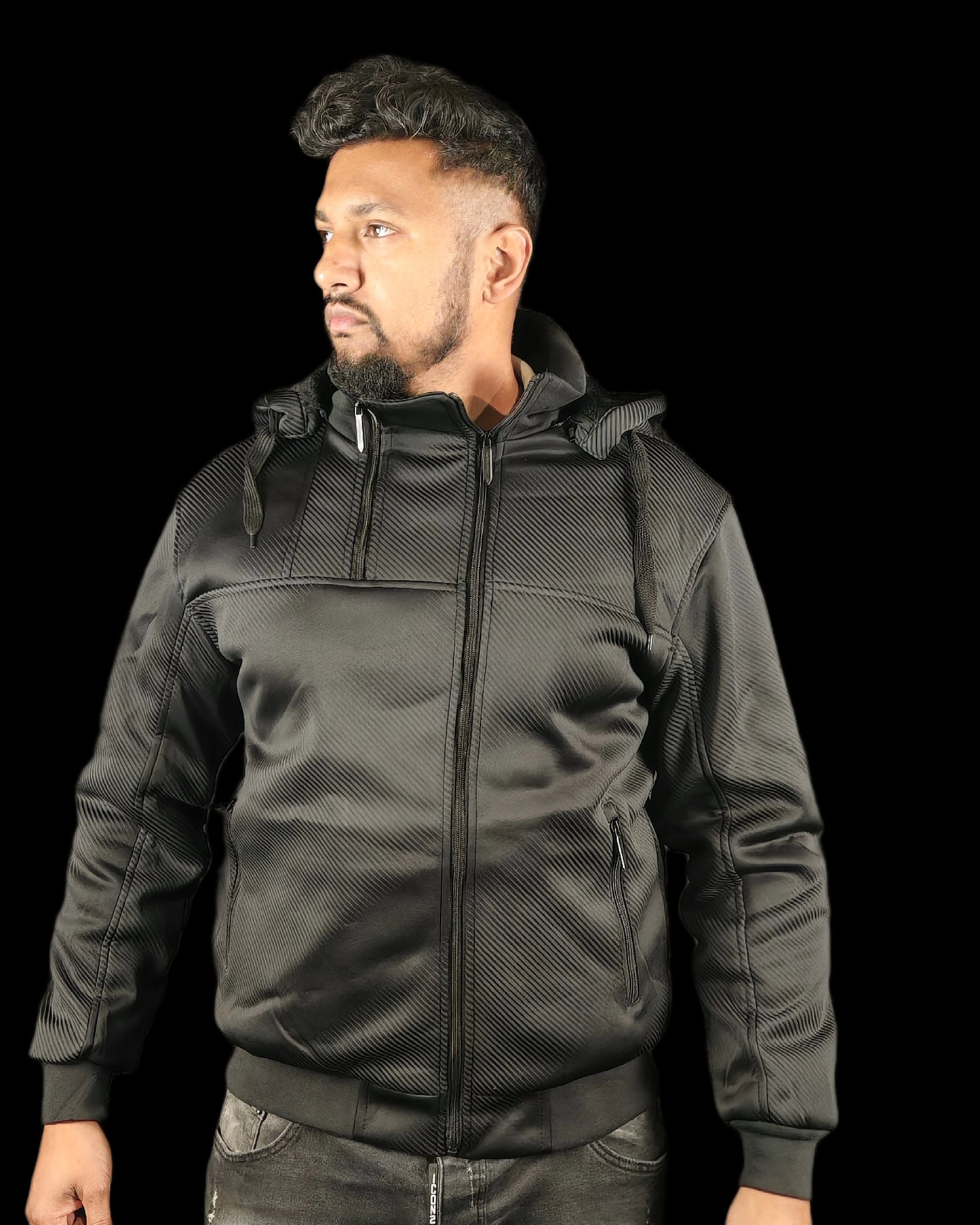Outdoor Jacke für den Mann SCHWARZ/GRAU