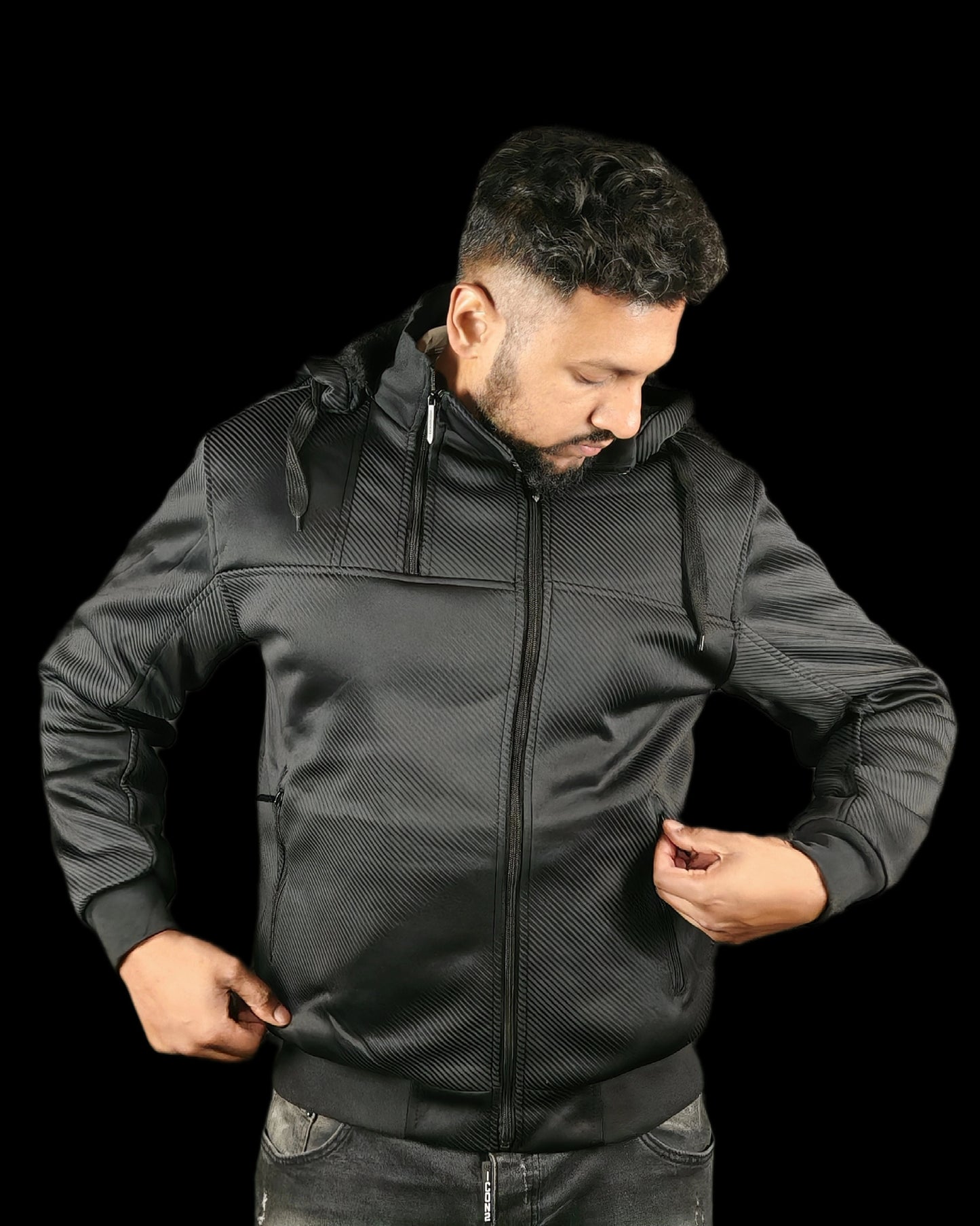 Outdoor Jacke für den Mann SCHWARZ/GRAU